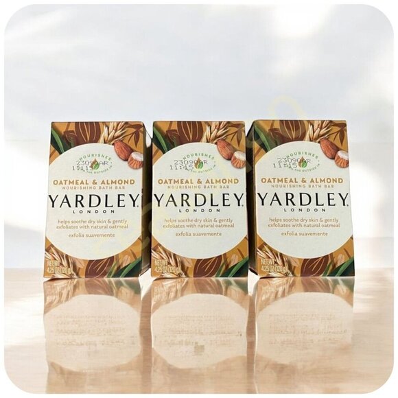 3 Yardley® London Oatmeal & Almond Bar Soap NOURISHING Bath BAR 4.25oz - Picture 11 of 11
